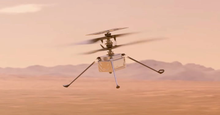 Une vidéo de la NASA montre le premier vol historique de l'hélicoptère martien.