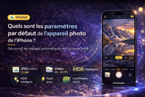 Quels sont les paramètres par défaut de l'appareil photo de l'iPhone ?